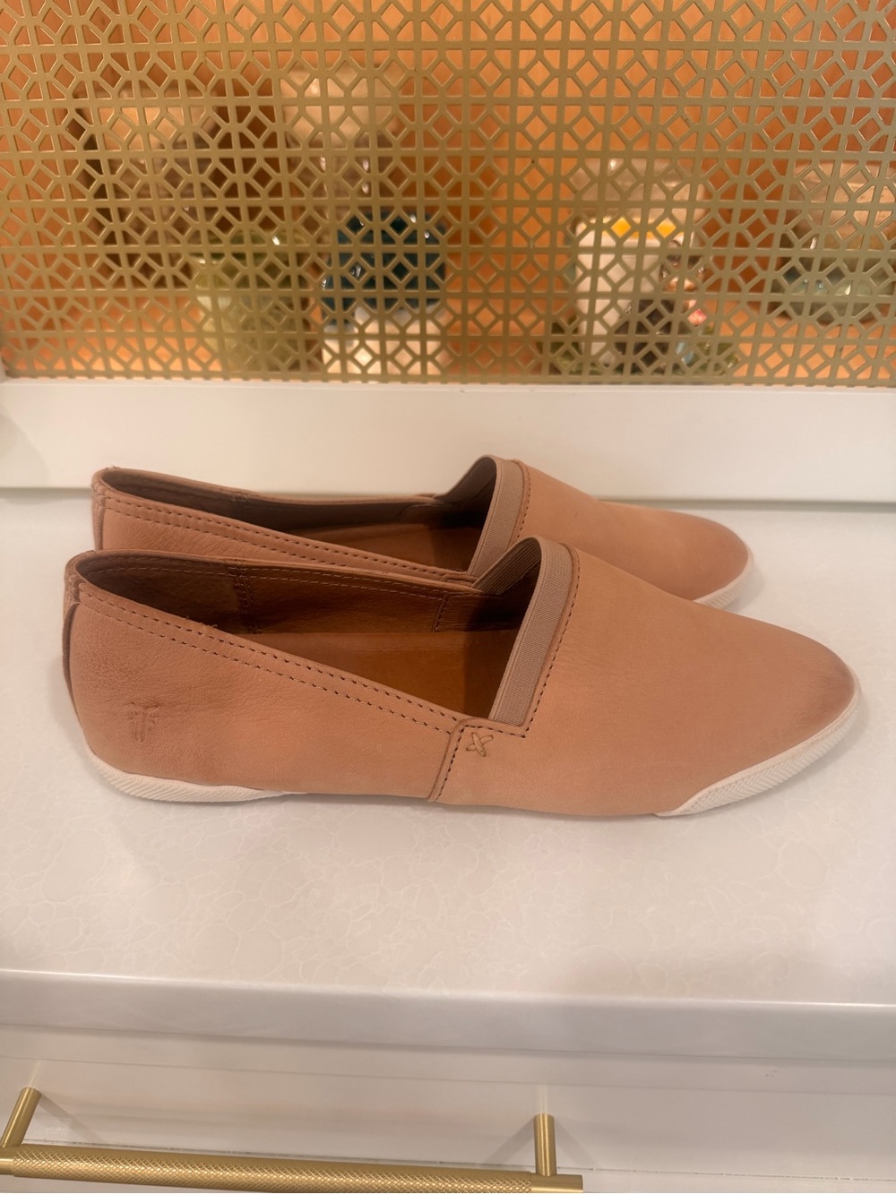 Frye Women’s Slip-On Flats in Light Brown/Tan